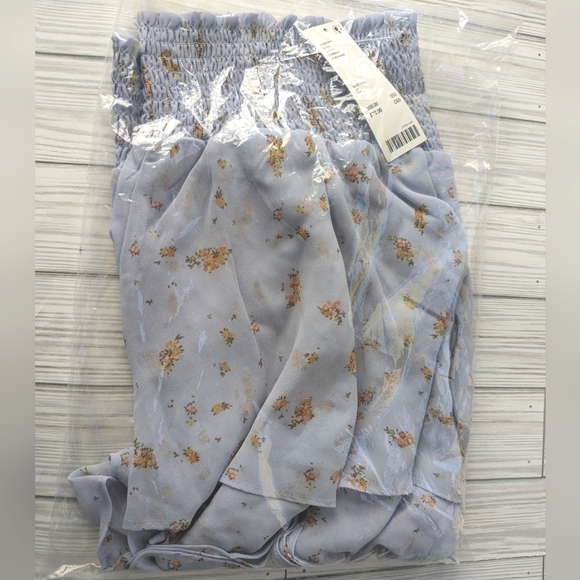 Urban Outfitters Ciara Flowy Floral Mini Skort in Blue Size NWT - Picture 8 of 11